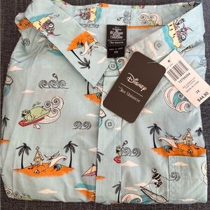Disney NBC Summer Surf Casual Button Down Shirt 3XL